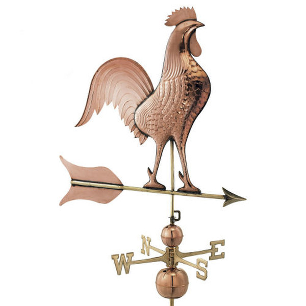Directional Barn Rooster Weathervane Copper Farm Decorative Outdoor